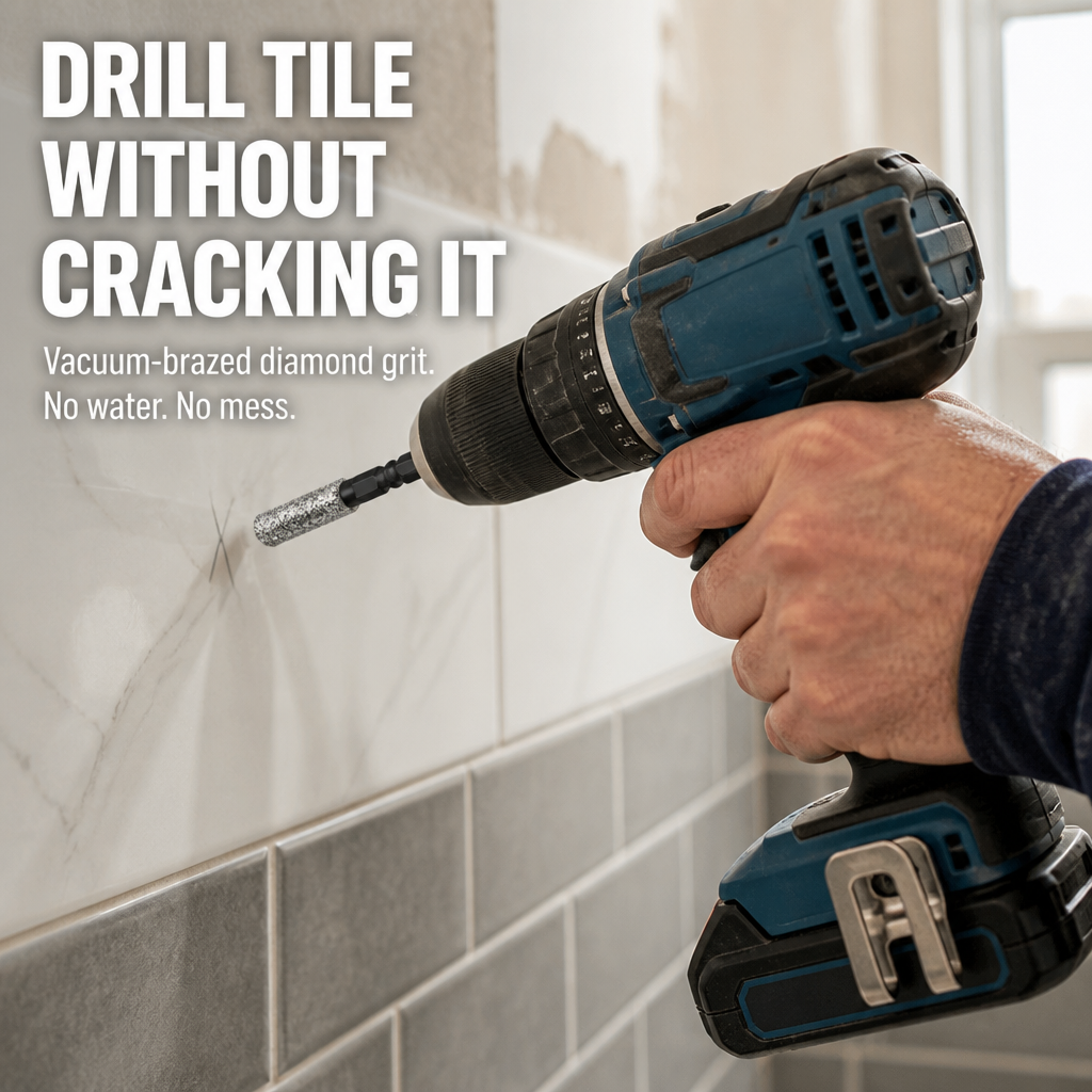 Waterless Hole Drilling Tool for Tile, Marble, and Glass