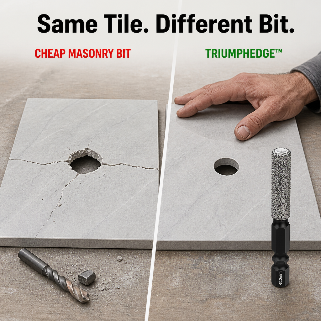 Waterless Hole Drilling Tool for Tile, Marble, and Glass