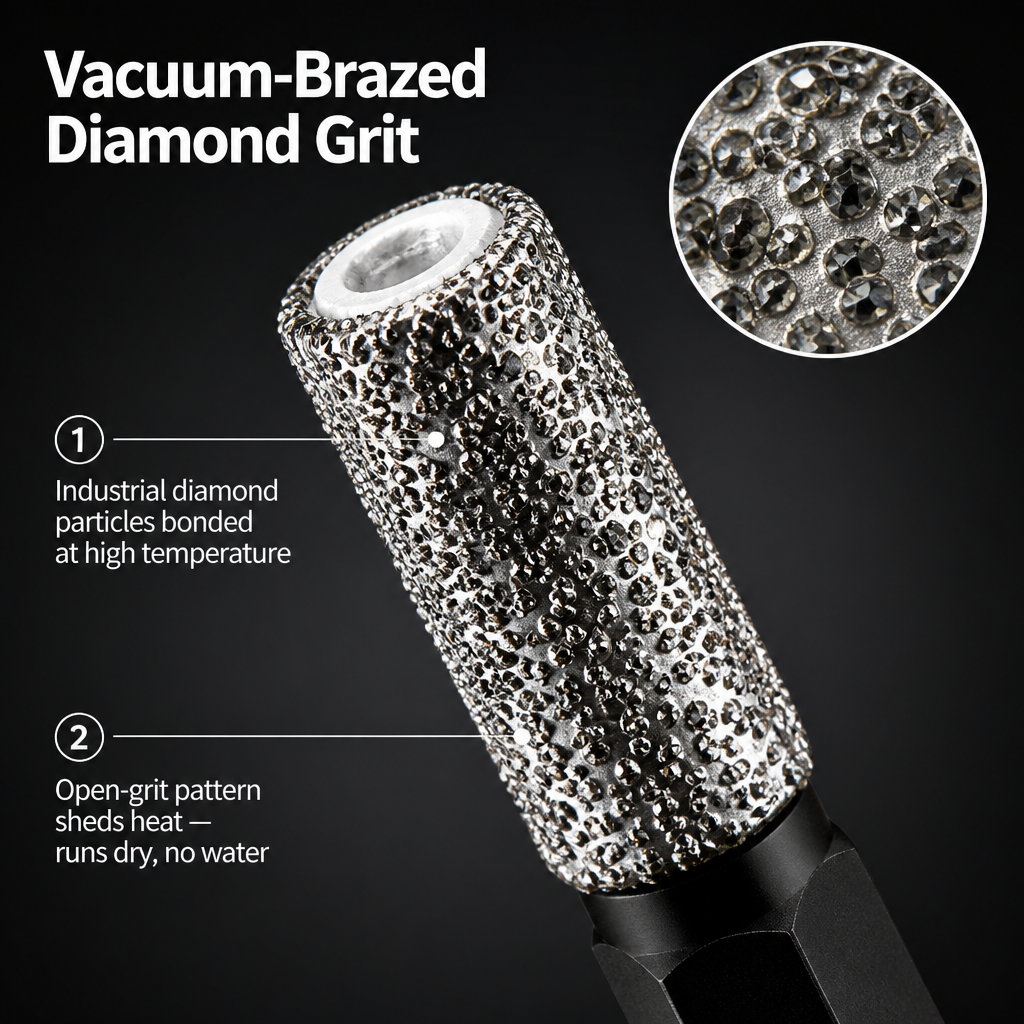 Waterless Hole Drilling Tool for Tile, Marble, and Glass