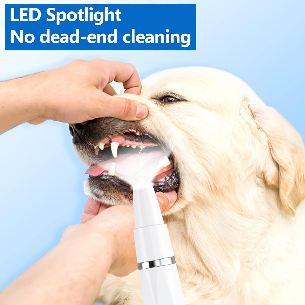 Teeth Cleaning Kit for Dogs and Cats - Ultrasonic Plaque and Tartar Remover