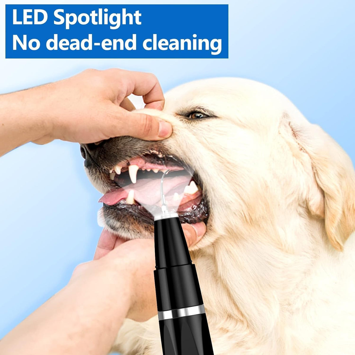 Teeth Cleaning Kit for Dogs and Cats - Ultrasonic Plaque and Tartar Remover