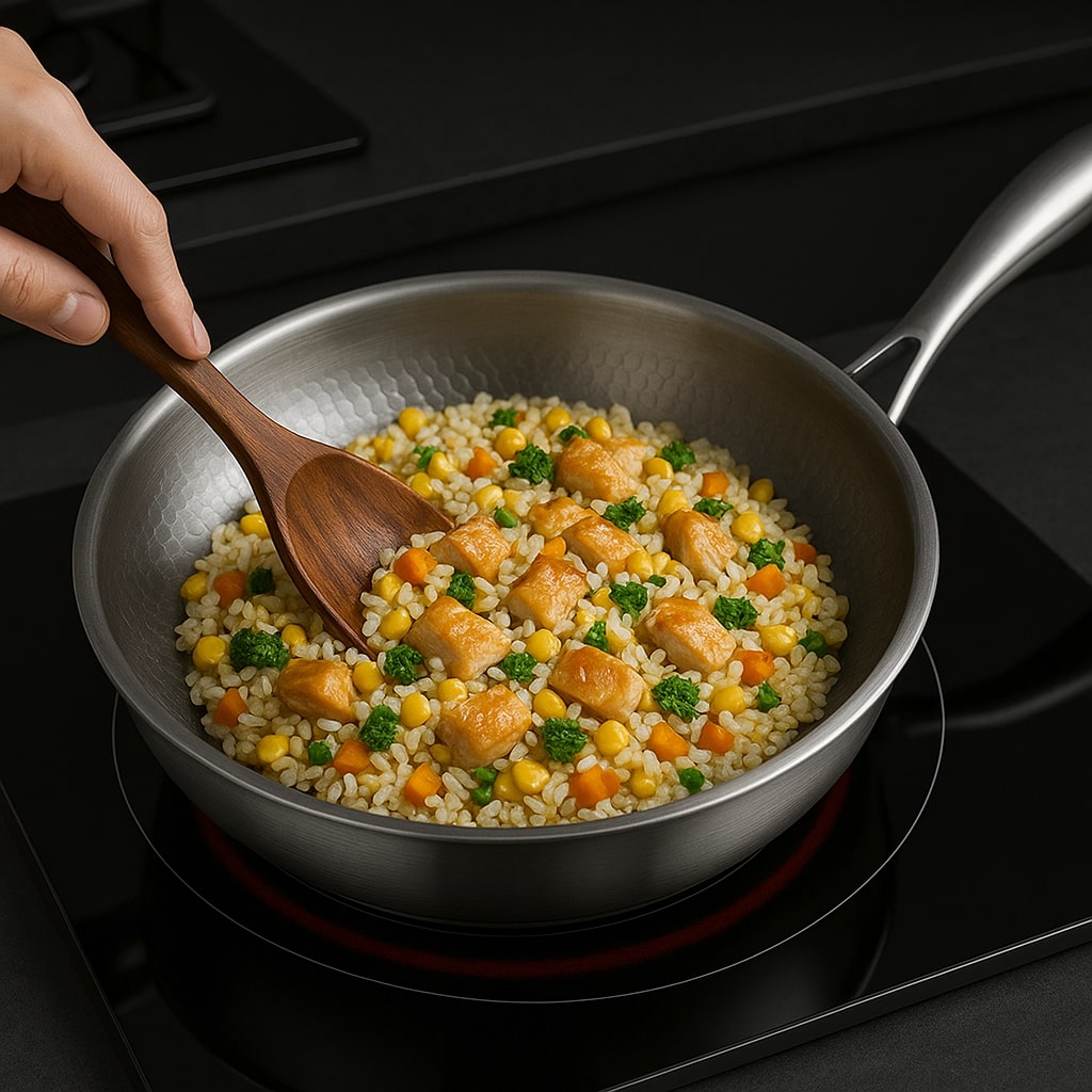Versatile Titan Frying Pan for All Heat Sources