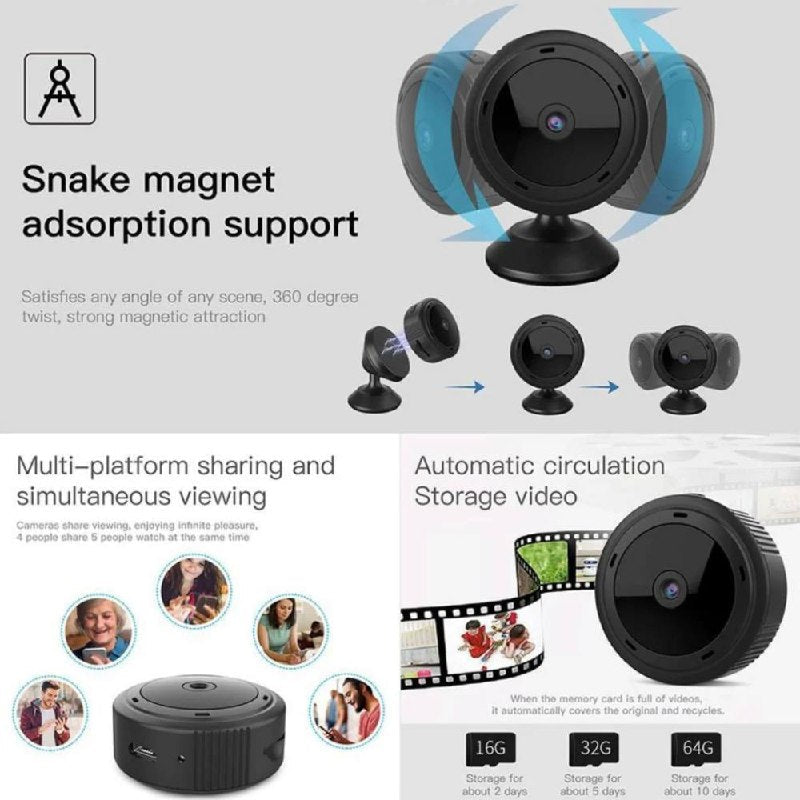 HD Night Vision WiFi Security Camera - Compact Design