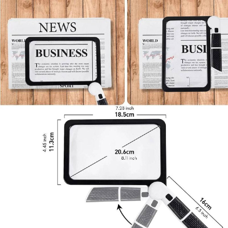 5X Zoom LED Magnifying Glass for Reading and Crafts