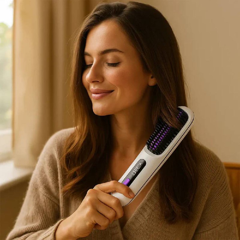 Hair Straightening Brush – Quick Styling with Ceramic Anti-Frizz Technology