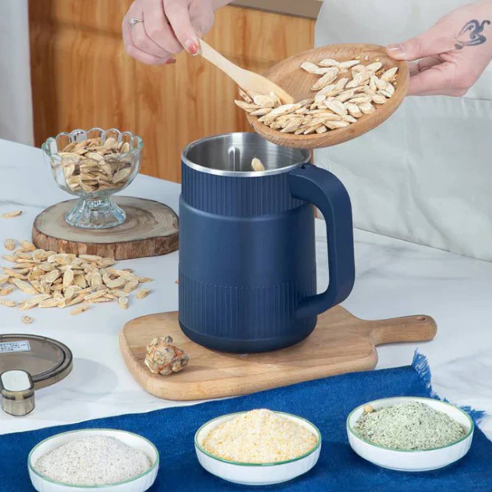 Compact Electric Grain Mill for Fresh Flour and Whole Grain Cereal