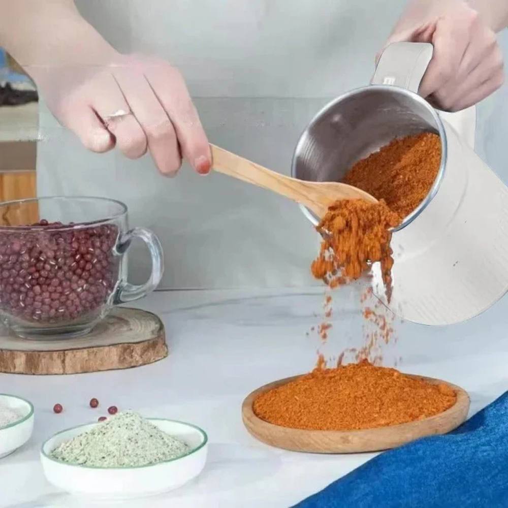 Compact Electric Grain Mill for Fresh Flour and Whole Grain Cereal