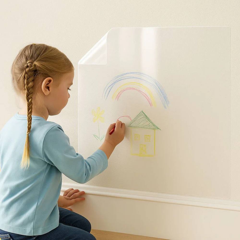 Self-Adhesive Washable Film for Wall Protection in Kitchen and Nursery