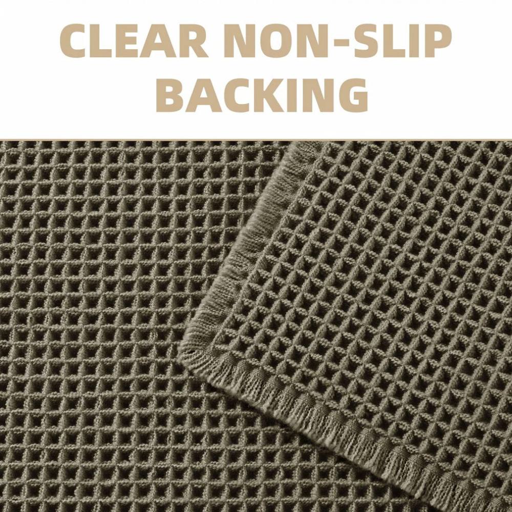 Non-Slip Bath Rug with Tassels – Ultra Absorbent and Machine Washable