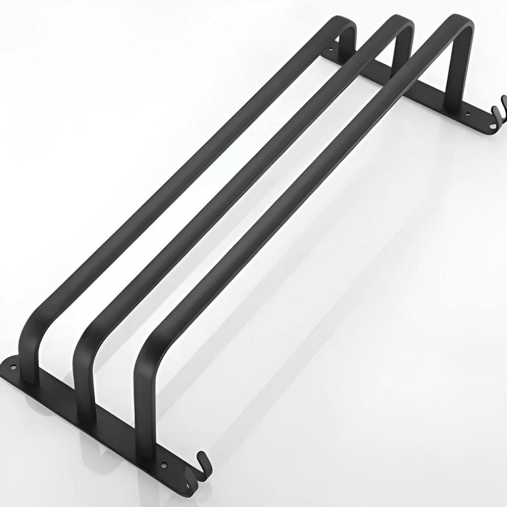 Space-Saving 3-Tier Towel Shelf for Wall Mounting in Aluminum
