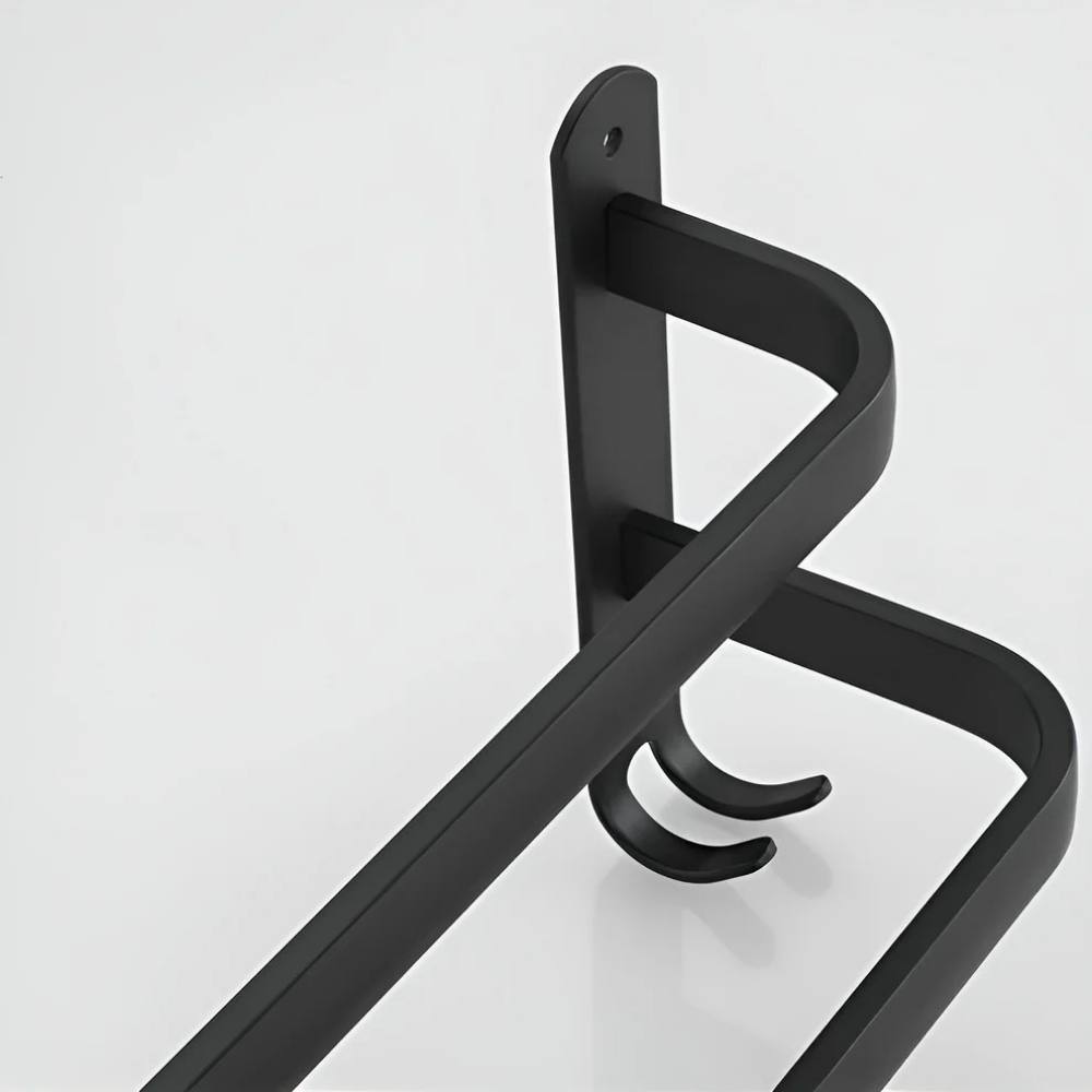 Space-Saving 3-Tier Towel Shelf for Wall Mounting in Aluminum
