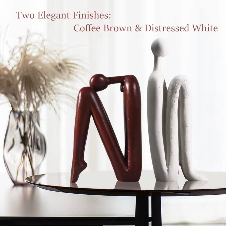 Set of 2 Artistic Polyresin Book Holders for Home Decor