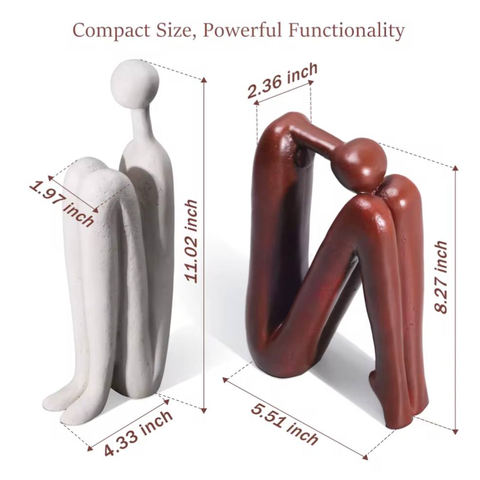 Set of 2 Artistic Polyresin Book Holders for Home Decor