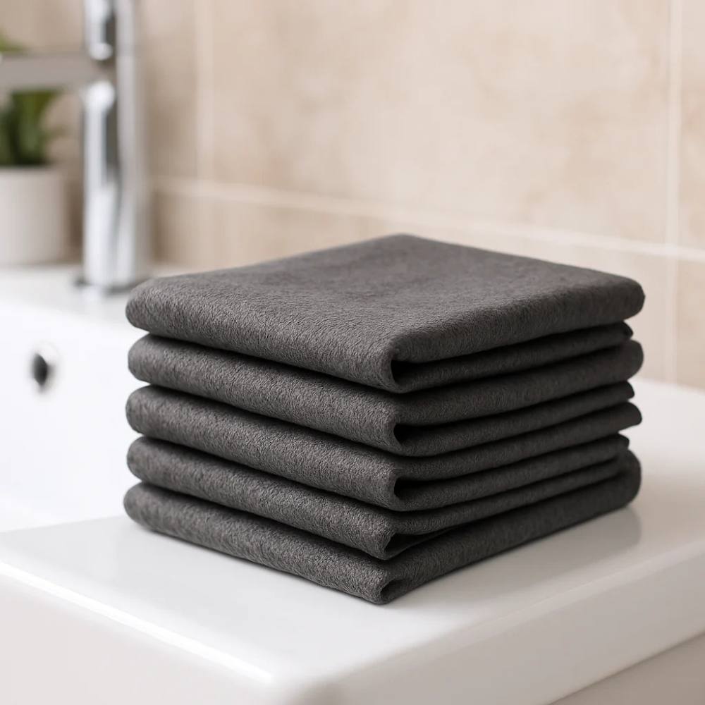 Microfiber Cloth for Streak-Free Cleaning and Limescale Resistance
