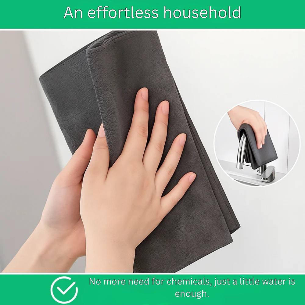 Microfiber Cloth for Streak-Free Cleaning and Limescale Resistance