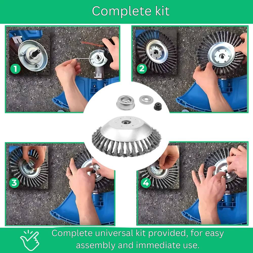 Precision Steel Brush Cutter Head for Clean Weed Trimming