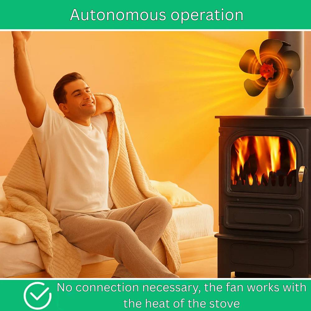 Silent Wood Stove Fan for Effective Heat Distribution