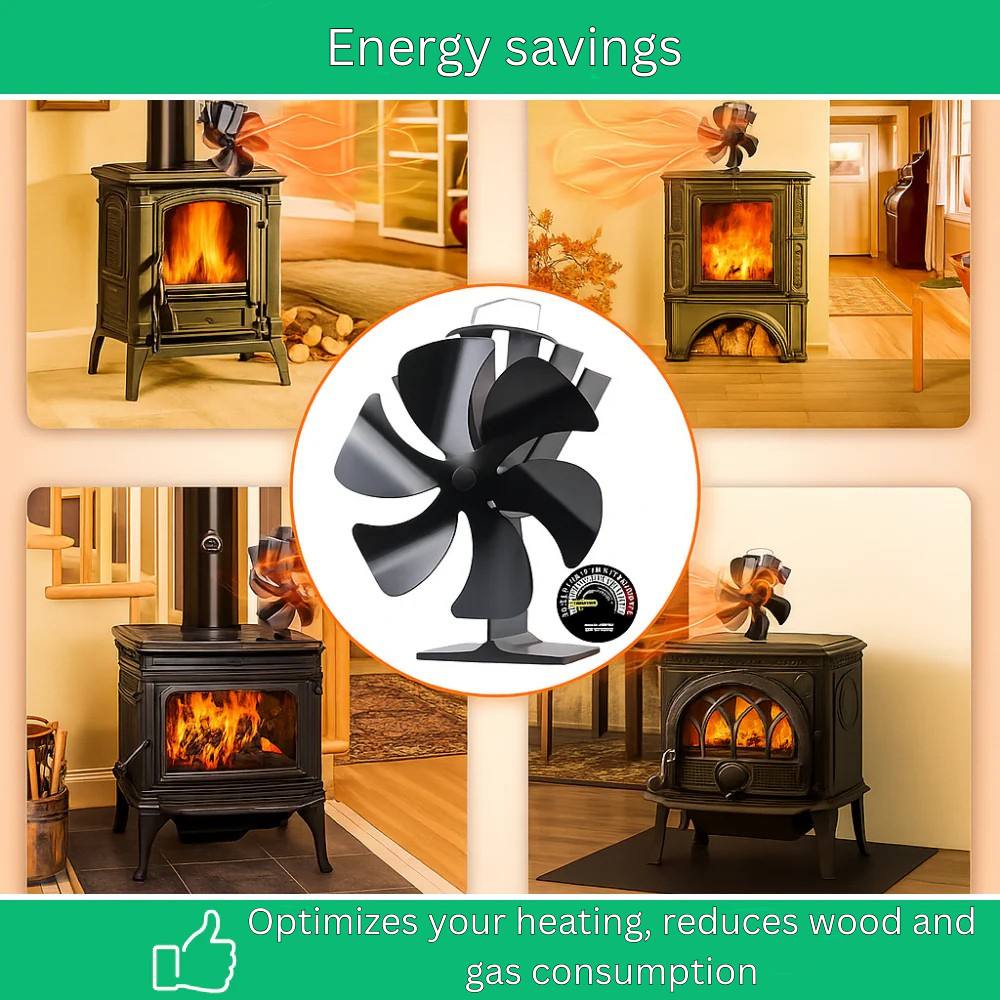 Silent Wood Stove Fan for Effective Heat Distribution