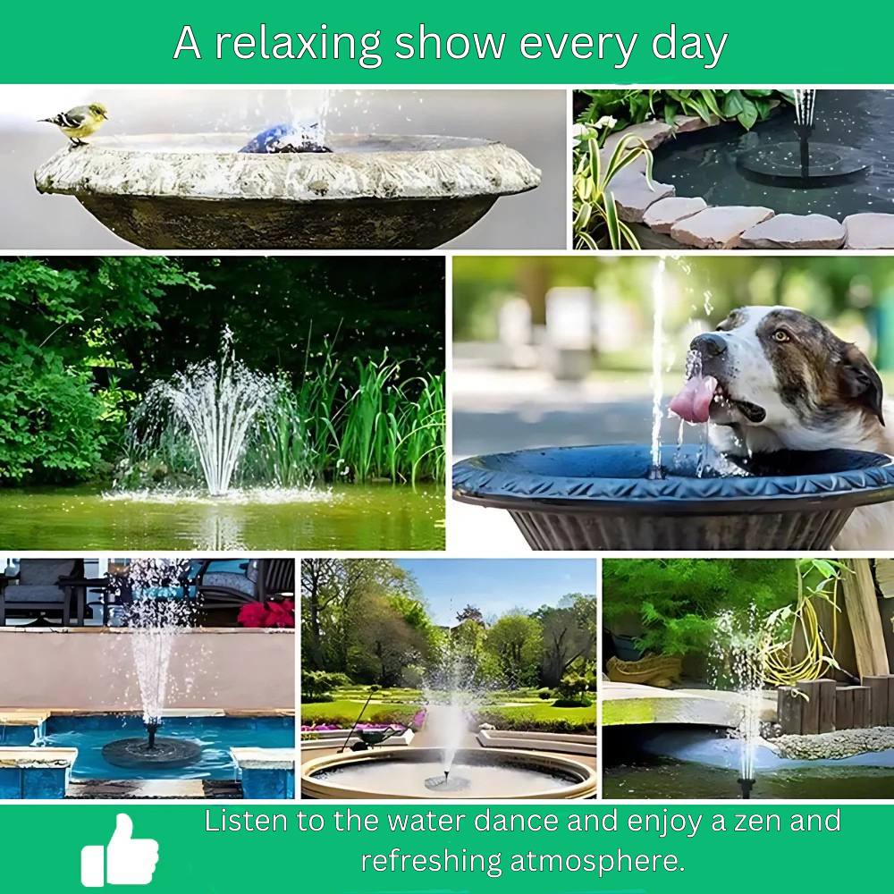 Eco-Friendly Mini Solar Fountain for Garden Water Features