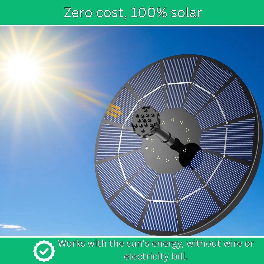 Eco-Friendly Mini Solar Fountain for Garden Water Features