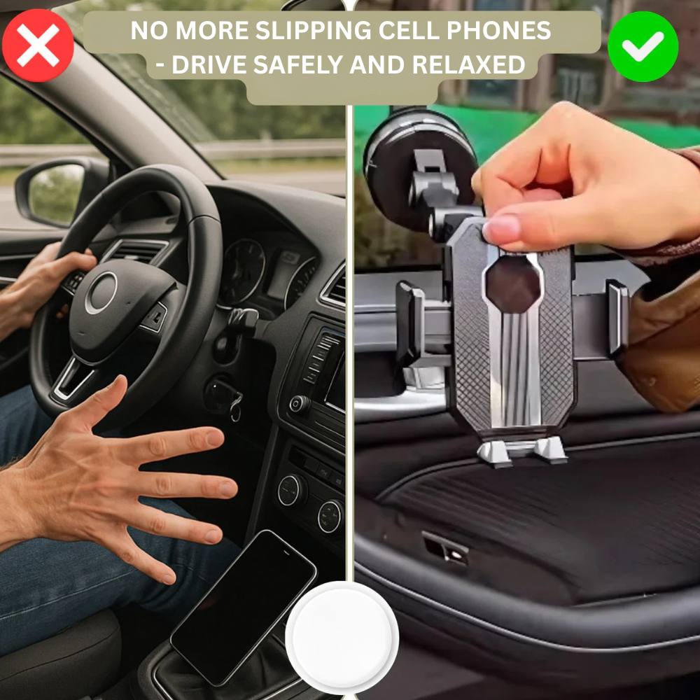 360° Rotating Car Phone Holder with Powerful Suction Cup