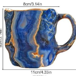 Handcrafted Mineral Crystal Glass Coffee Mug