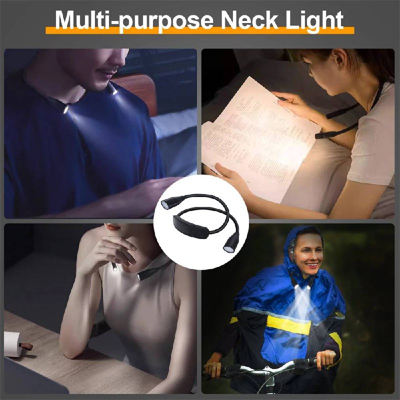 Rechargeable LED Neck Light for Reading - Flexible USB Design