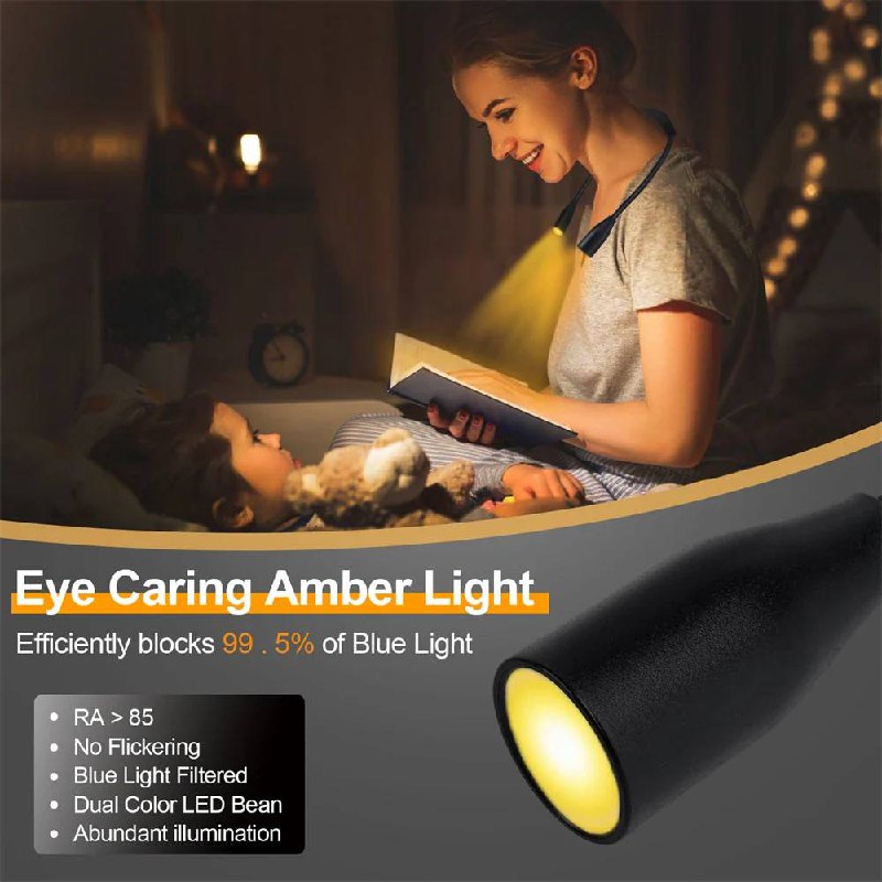 Rechargeable LED Neck Light for Reading - Flexible USB Design