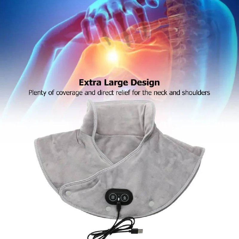 Neck and Shoulder Heating Wrap with 3 Temperature Settings and Timer