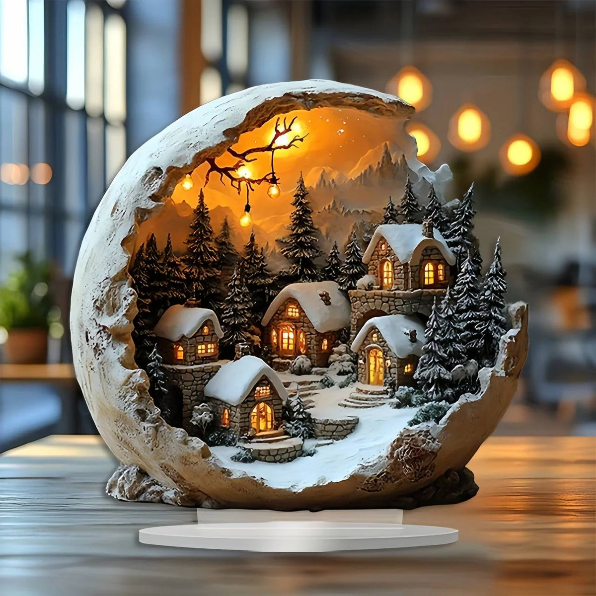 Acrylic Figurine for Tabletop Display - Bohemian Style Christmas Decor