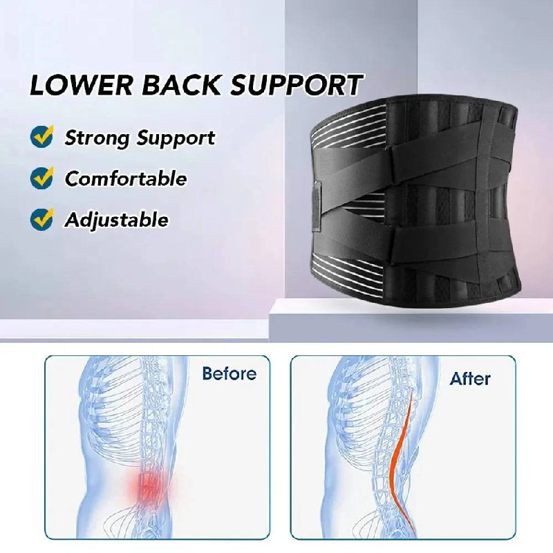 Lumbar Support Belt with 360-Degree Coverage – Memory Aluminum & Steel Springs