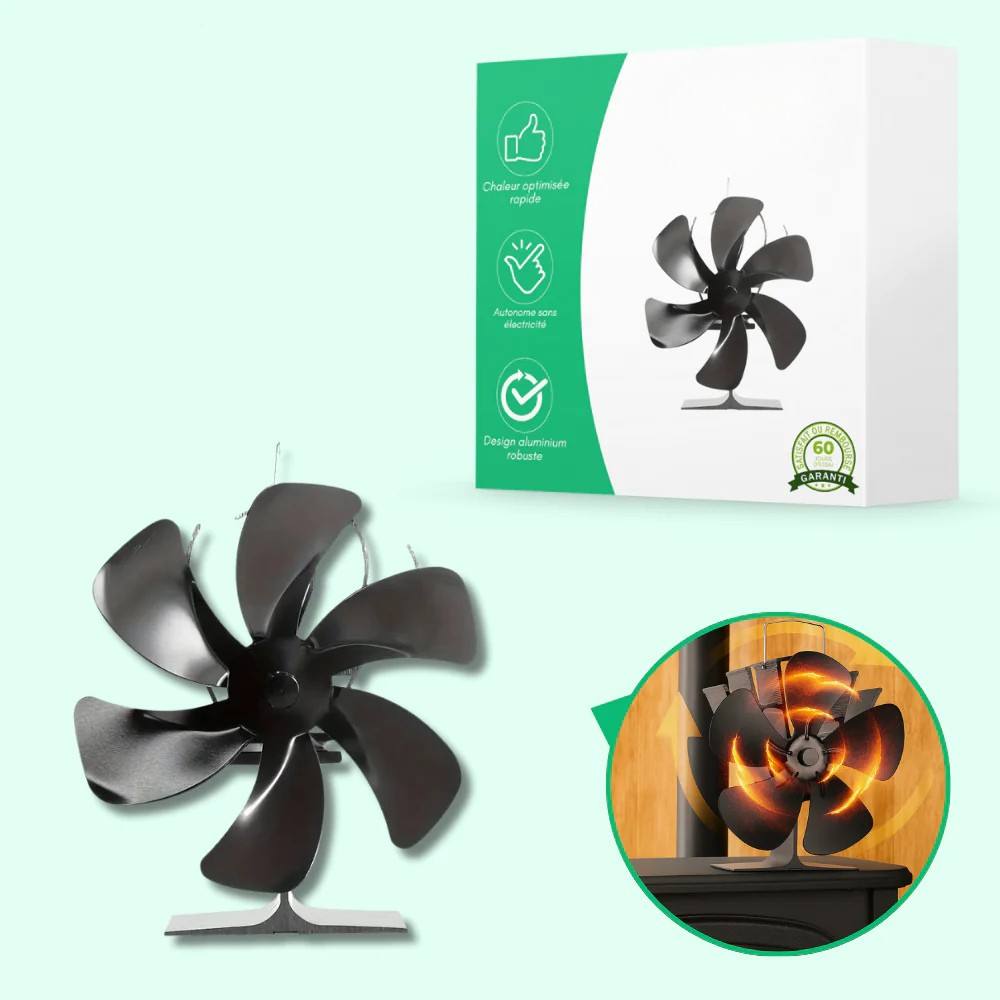Silent Wood Stove Fan for Effective Heat Distribution