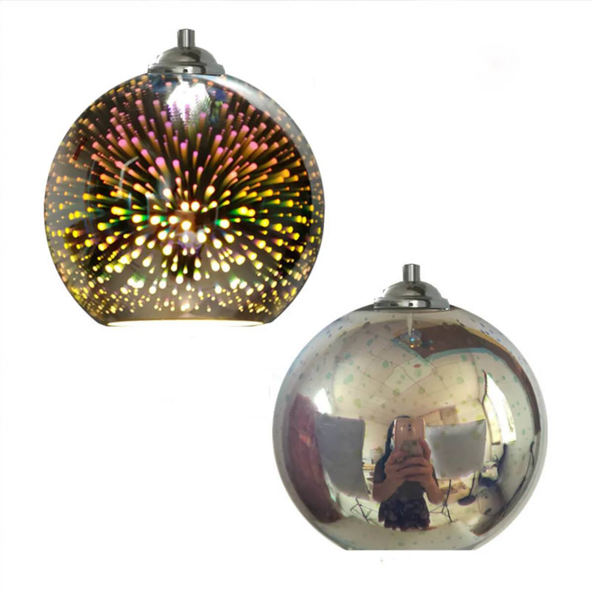 Colorful 3D Fireworks Glass Pendant Lamp with Unique Design