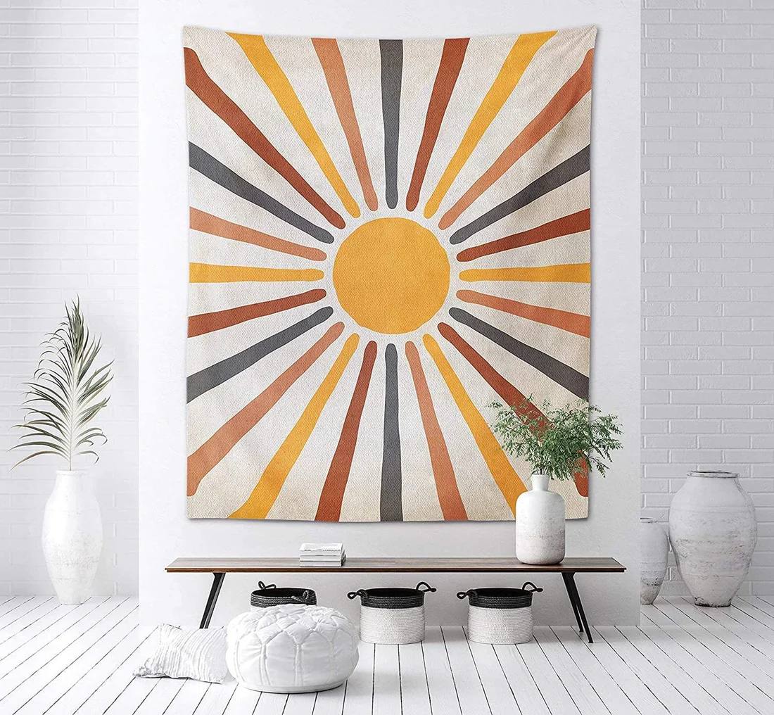 Sunshine-Themed Wall Hanging Tapestry