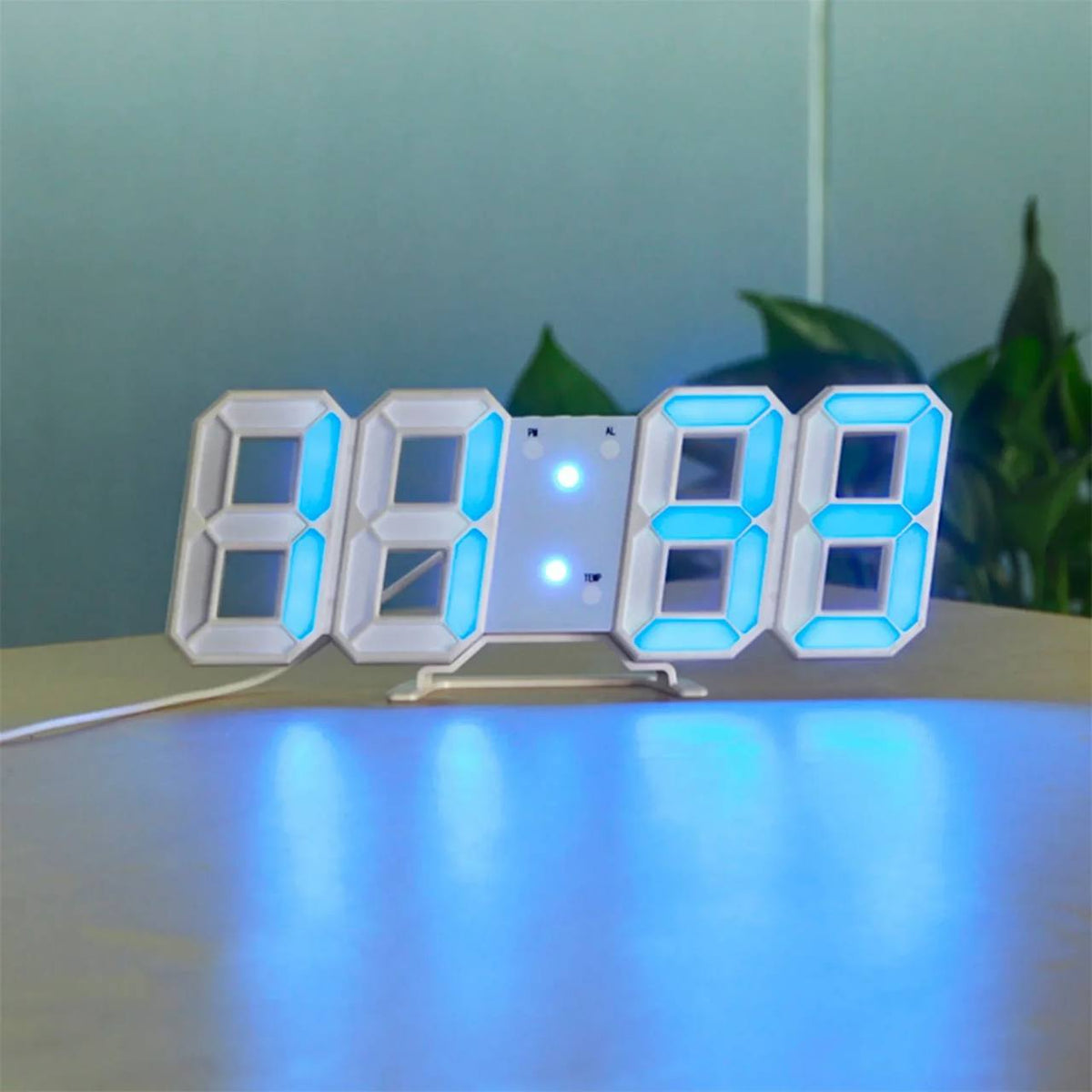 Modern Digital Wall Clock with 3D LED and Adjustable Brightness