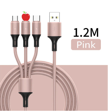 Multi-Connector USB Cable – 3-in-1 Charging Solution