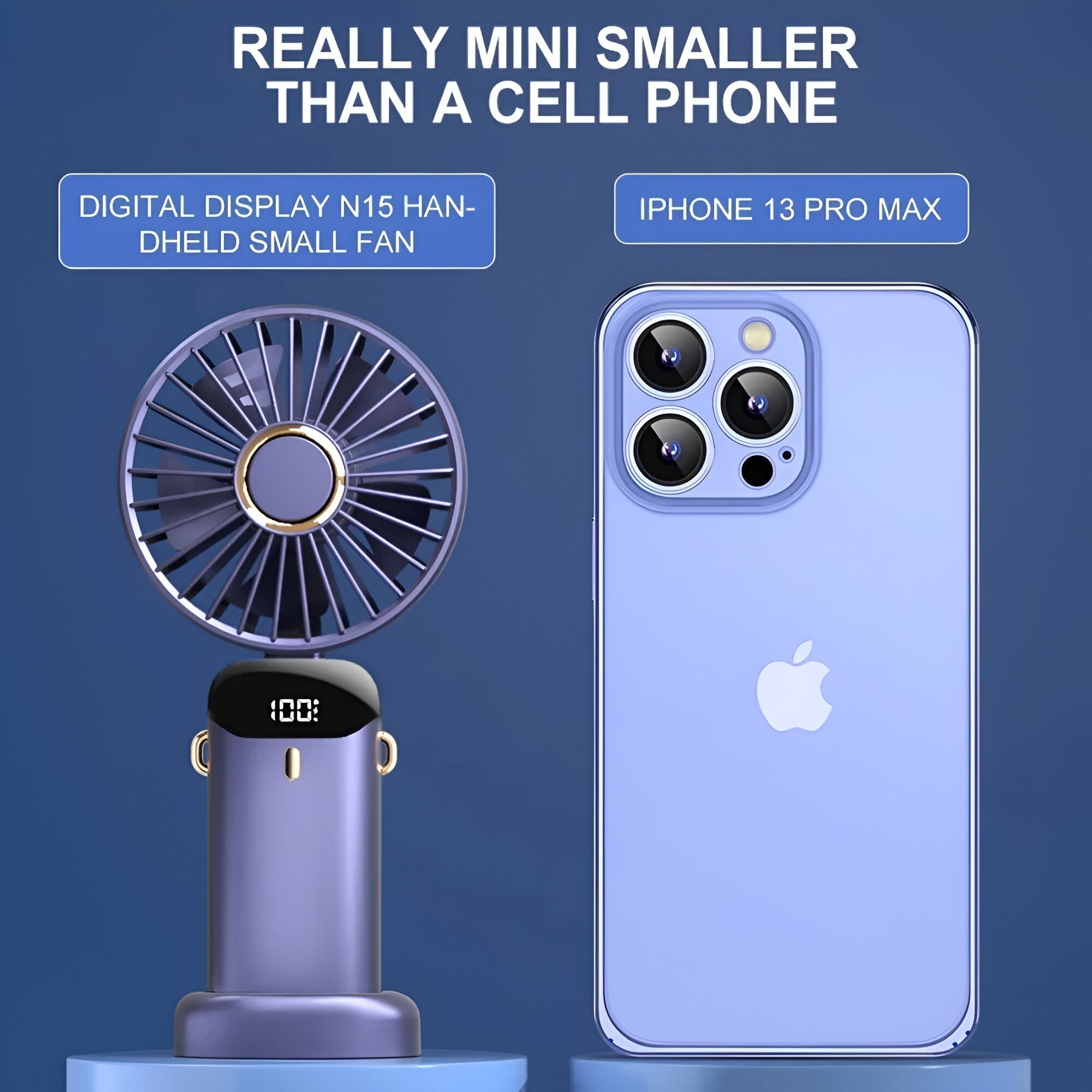 Compact USB Rechargeable Handheld Cooling Fan