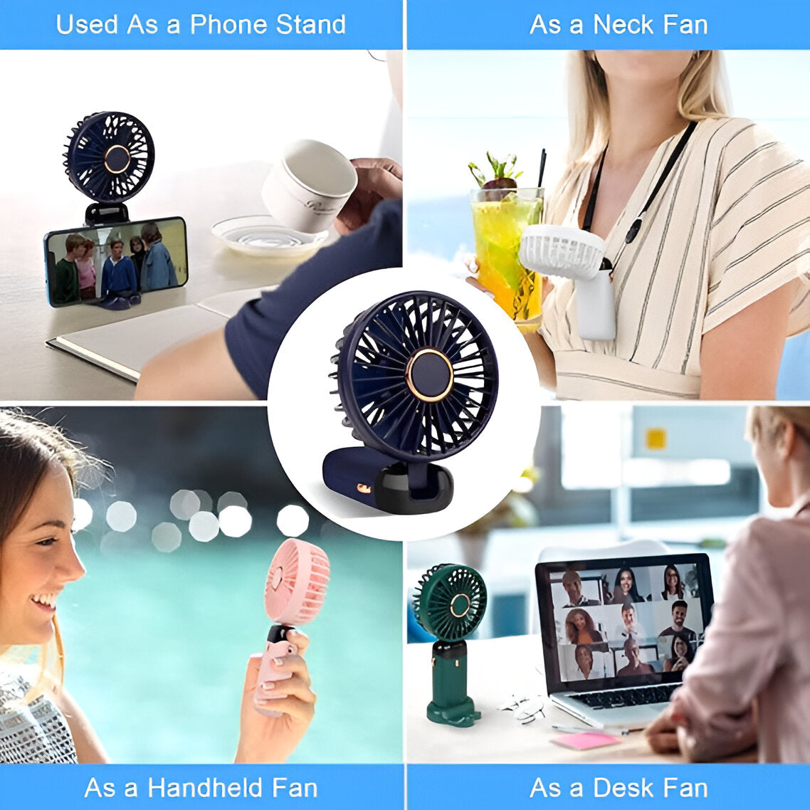 Portable Rechargeable Mini Fan for On-the-Go Cooling