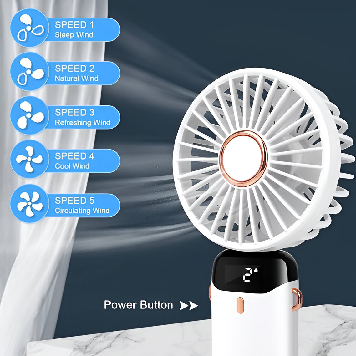 Portable Rechargeable Mini Fan for On-the-Go Cooling