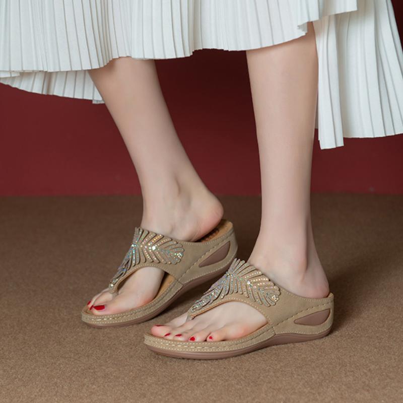 Rhinestone-Embellished Footwear for Orthopedic Support