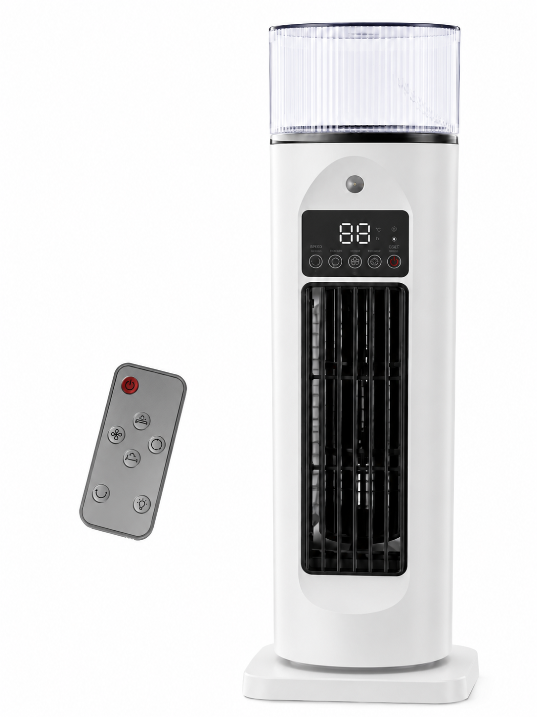 4-in-1 Portable Air Cooler with Timer and Remote – Evaporative Fan with Wide Oscillation