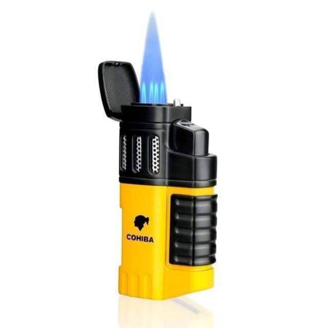 Portable 4-Jet Torch Lighter for Outdoor Activities