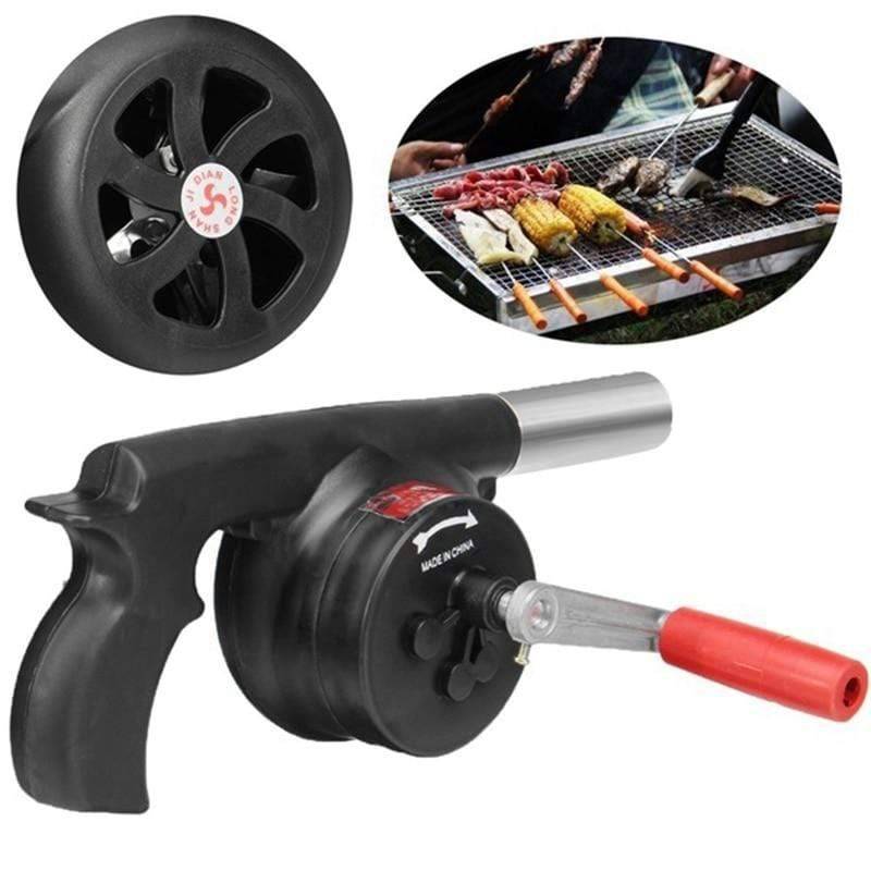 Portable Manual Fan for BBQ – Hand-Crank Outdoor Cooking Blower