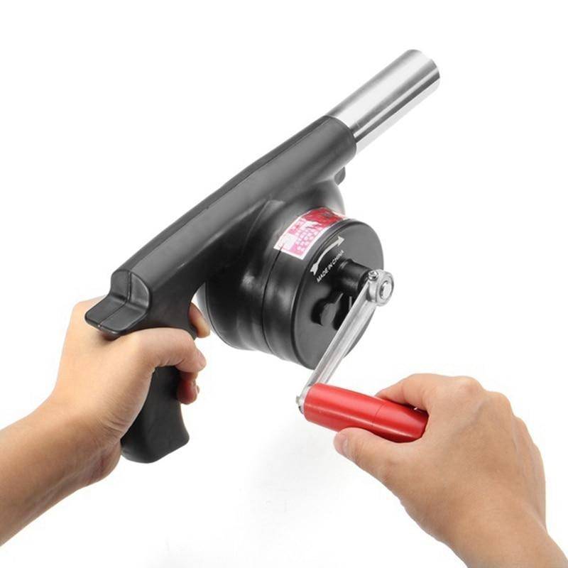 Portable Manual Fan for BBQ – Hand-Crank Outdoor Cooking Blower