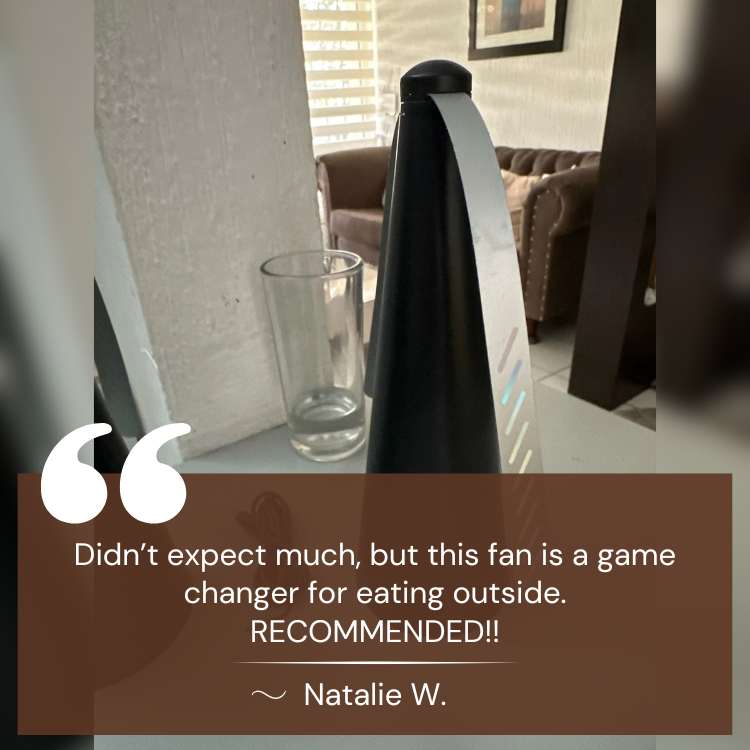 Portable Tabletop Fan for Outdoor Dining - Insect Repellent