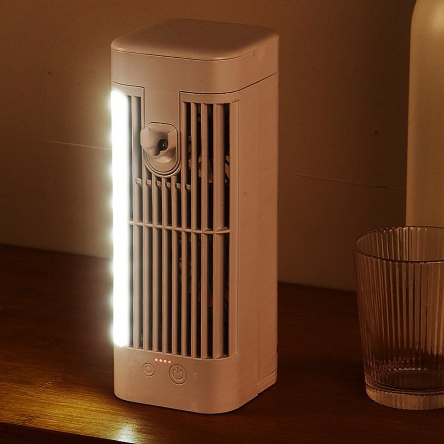 3-Speed Personal Cooling Fan with Night Light – USB Misting Desk Fan