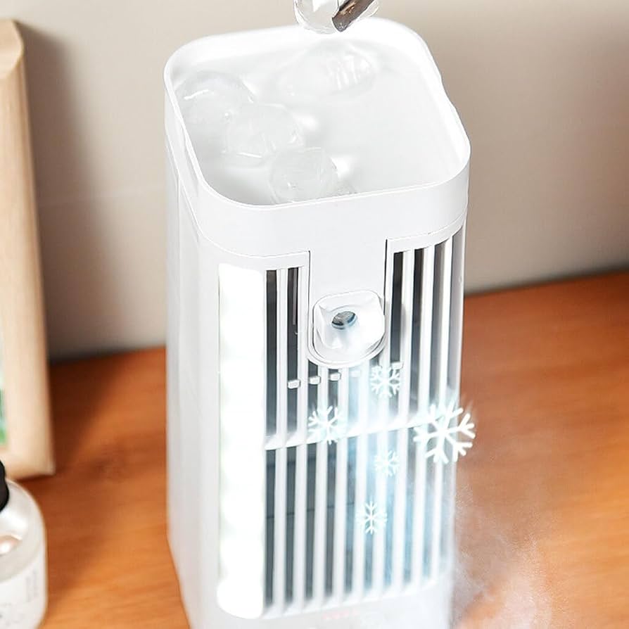 3-Speed Personal Cooling Fan with Night Light – USB Misting Desk Fan