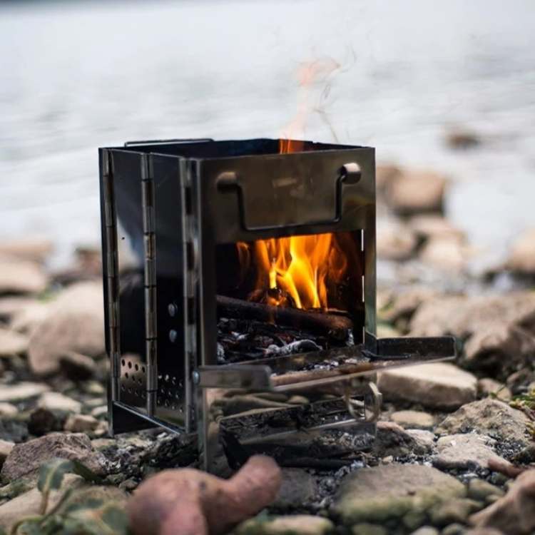 Portable Wood Burning Stove for Camping and Outdoor Cooking