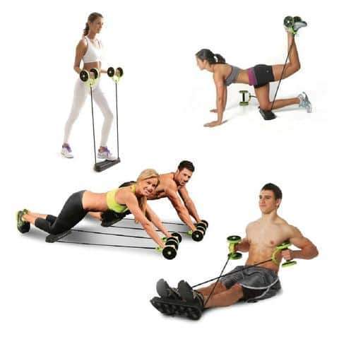 Resistance Band and Roller Abdominal Workout Trainer