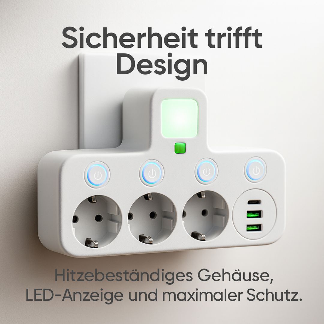 Surge Protector Power Strip with USB Ports and On/Off Switch